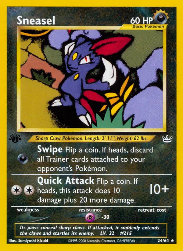 Sneasel 24 Neo Revelation Pokesingles