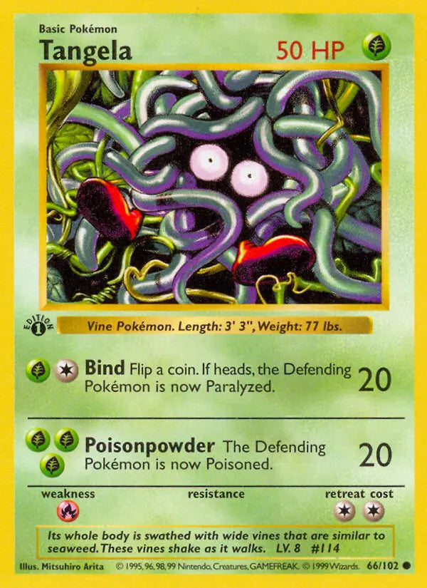 Tangela 66 Base Set Pokesingles