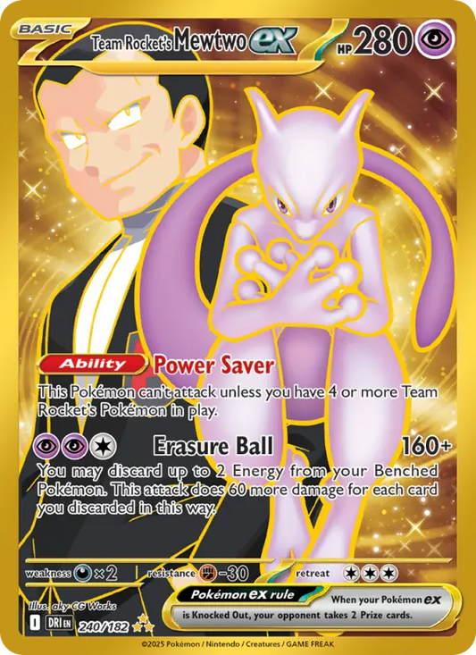 Team Rocket's Mewtwo ex 240 Destined Rivals Pokesingles