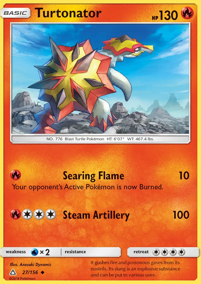 Turtonator 27 Ultra Prism Pokesingles
