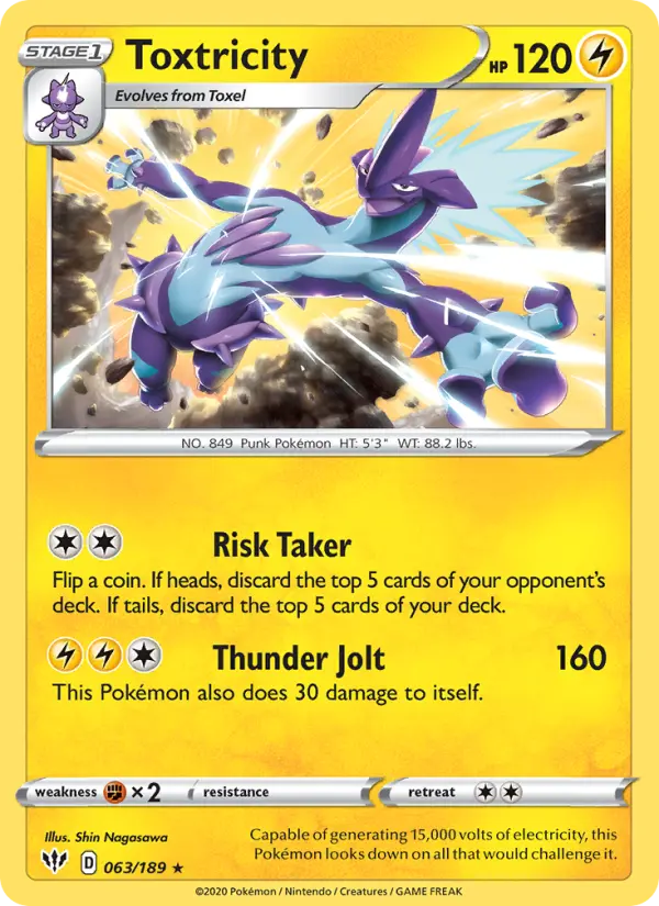 Toxtricity 63 Darkness Ablaze Pokesingles