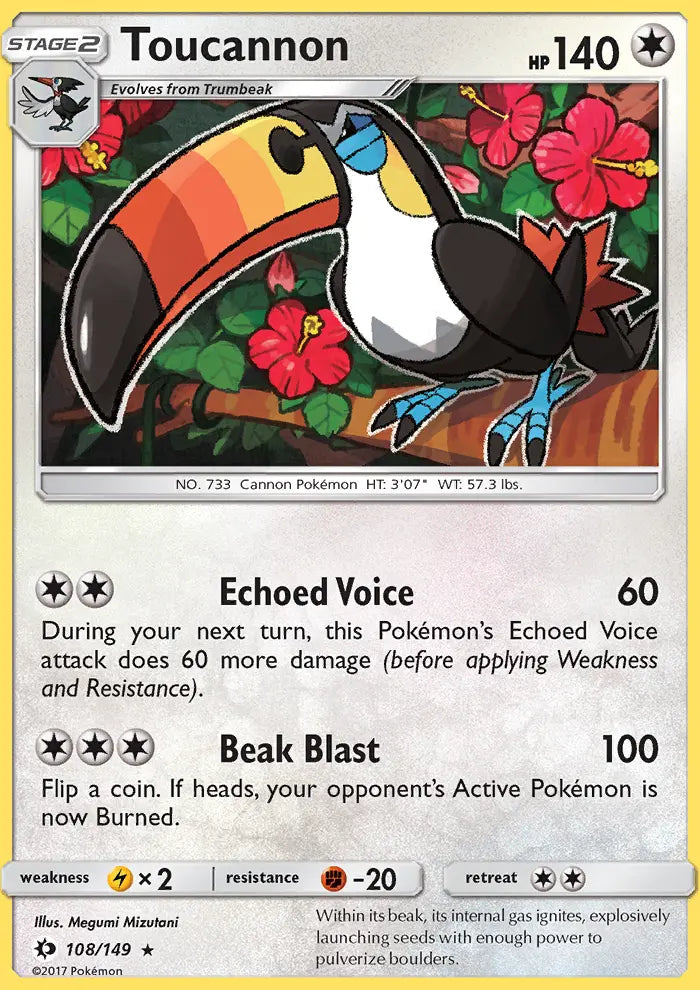 Toucannon 108 Sun & Moon Pokesingles