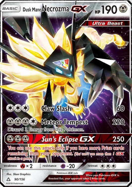Dusk Mane Necrozma GX 90 Ultra Prism Pokesingles