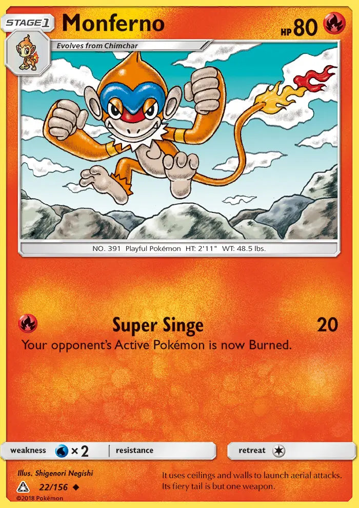 Monferno 22 Ultra Prism Pokesingles