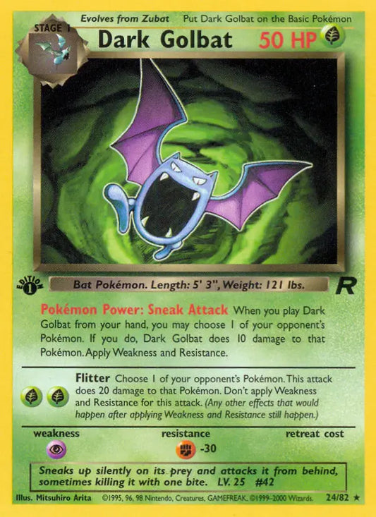 Dark Golbat 24 Team Rocket Pokesingles
