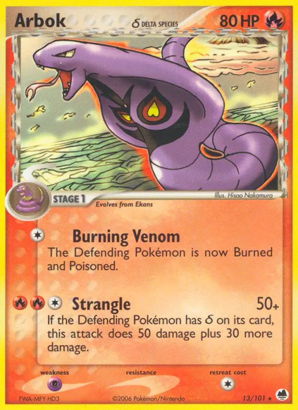 Arbok δ 13 Dragon Frontiers Pokesingles