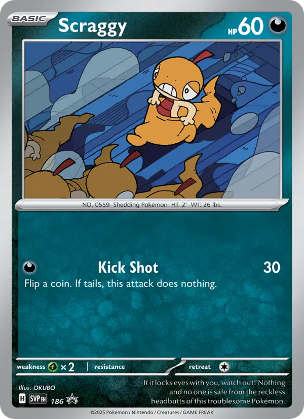 Scraggy 186 SVP Black Star Promos Pokesingles