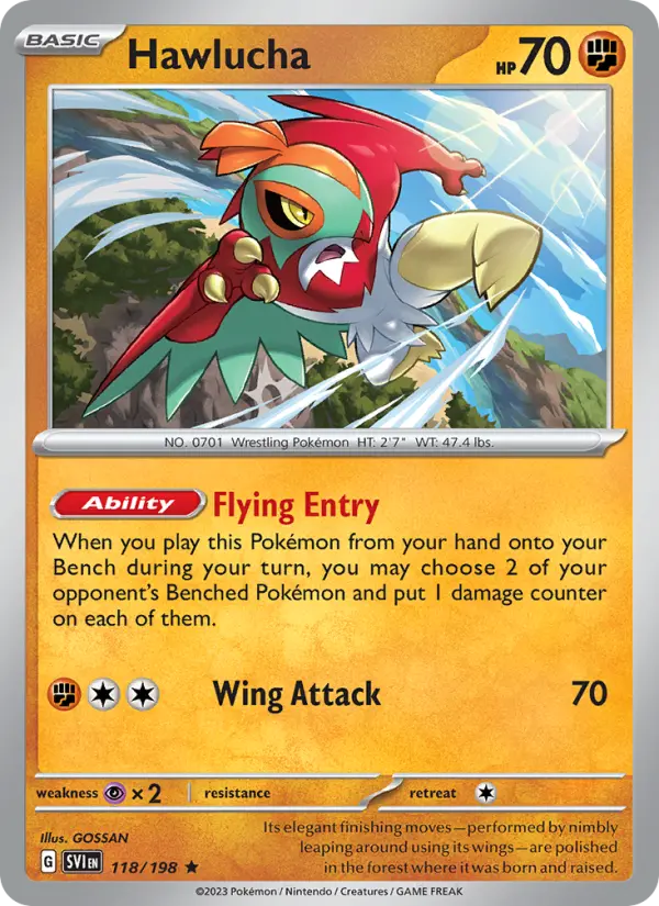 Hawlucha 118 Scarlet & Violet Pokesingles