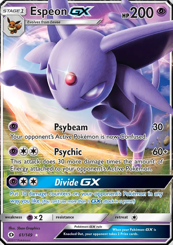 Espeon GX 61 Sun & Moon Pokesingles