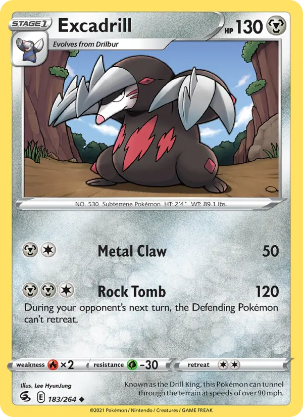 Excadrill 183 Fusion Strike Pokesingles