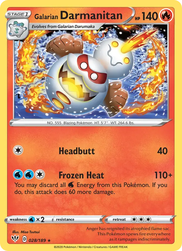 Galarian Darmanitan 28 Darkness Ablaze Pokesingles