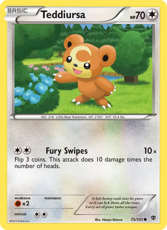 Teddiursa 75 Plasma Blast Pokesingles