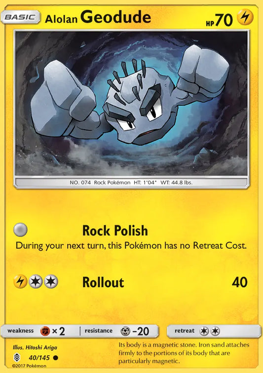 Alolan Geodude 40 Guardians Rising Pokesingles