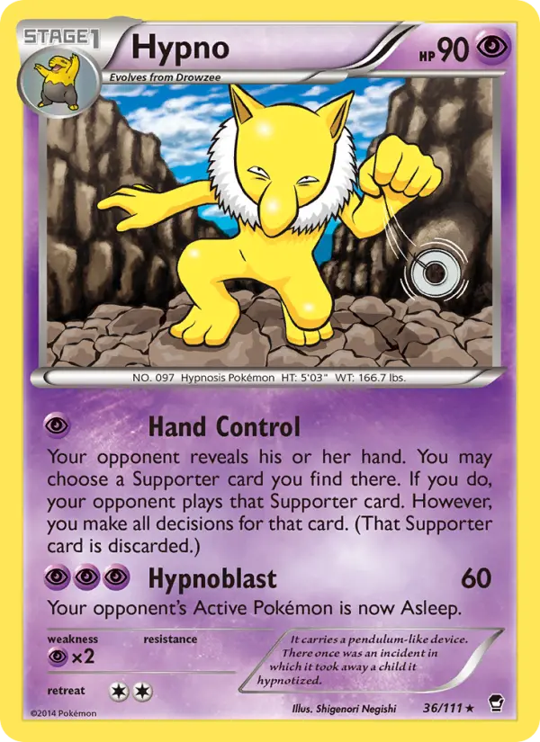 Hypno 36 Furious Fists Pokesingles
