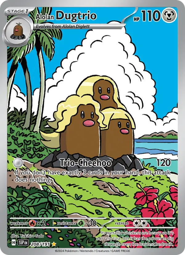 Alolan Dugtrio 208 Surging Sparks Pokesingles