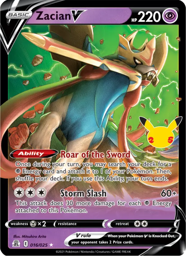 Zacian V 16 Celebrations Pokesingles
