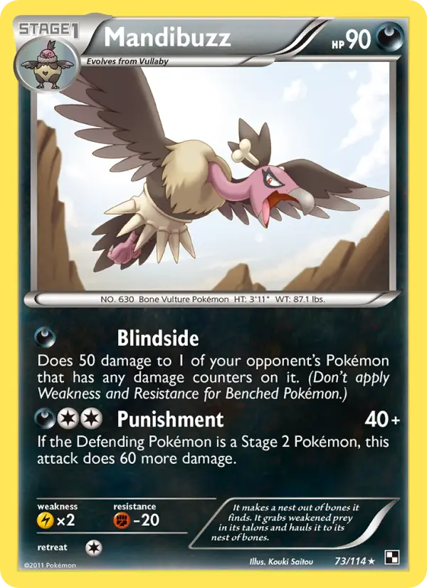 Mandibuzz 73 Black & White Pokesingles