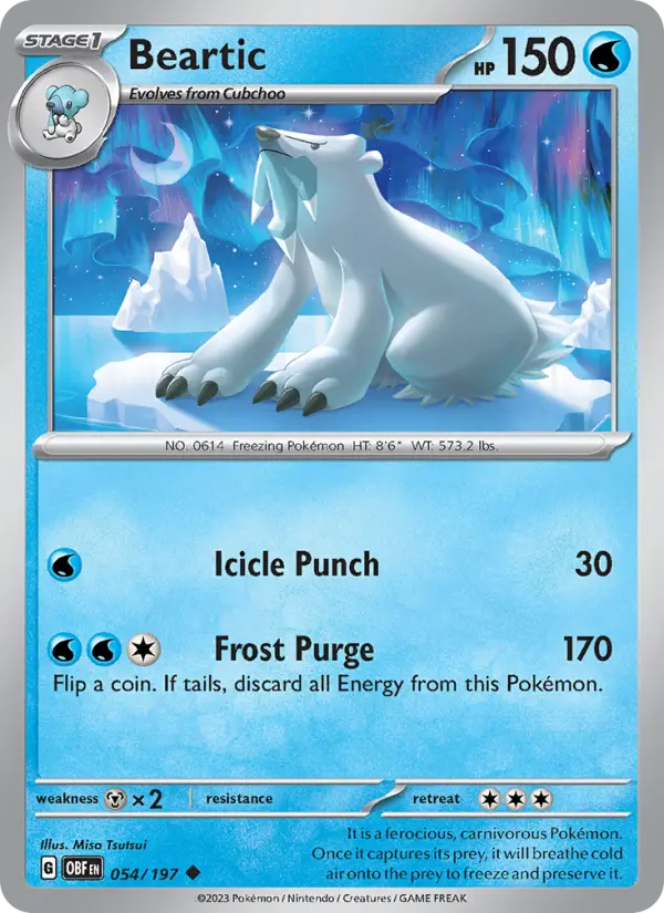 Beartic 54 Obsidian Flames Pokesingles