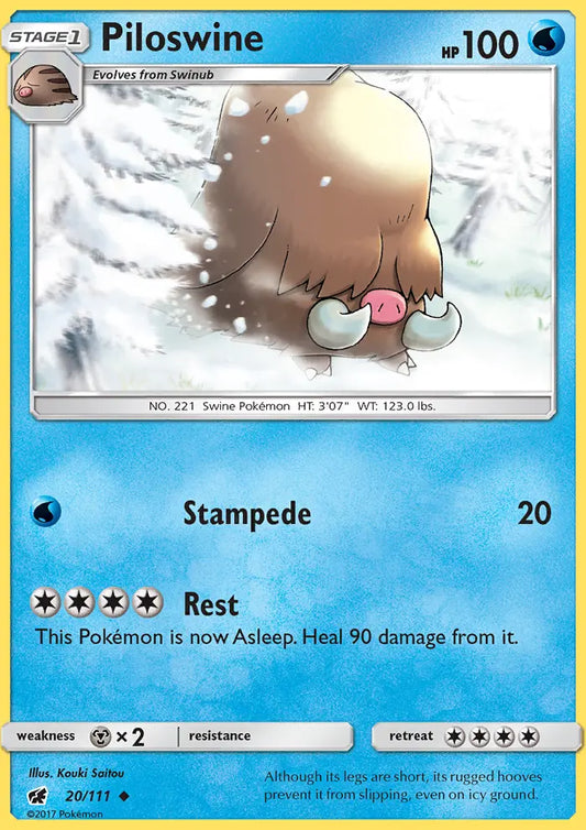 Piloswine 20 Crimson Invasion Pokesingles