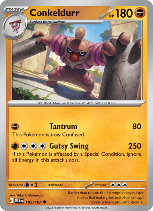 Conkeldurr 105 Twilight Masquerade Pokesingles