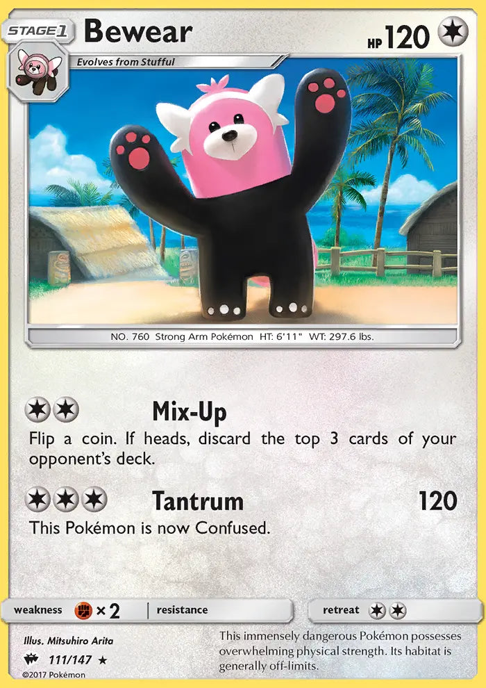 Bewear 111 Burning Shadows Pokesingles
