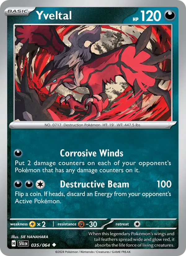 Yveltal 35 Shrouded Fable Pokesingles