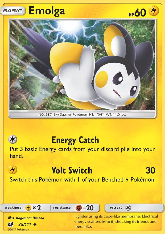 Emolga 35 Crimson Invasion Pokesingles
