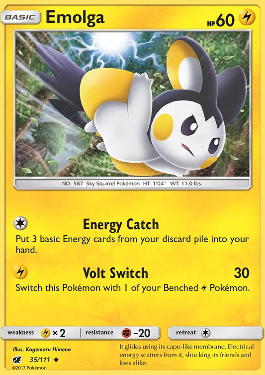 Emolga 35 Crimson Invasion Pokesingles