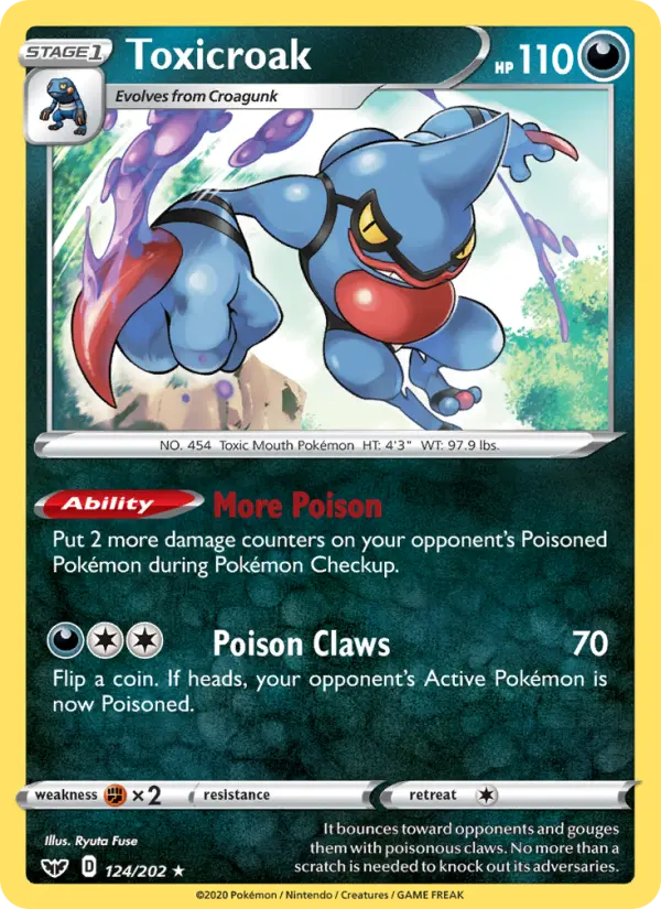 Toxicroak 124 Sword & Shield Pokesingles