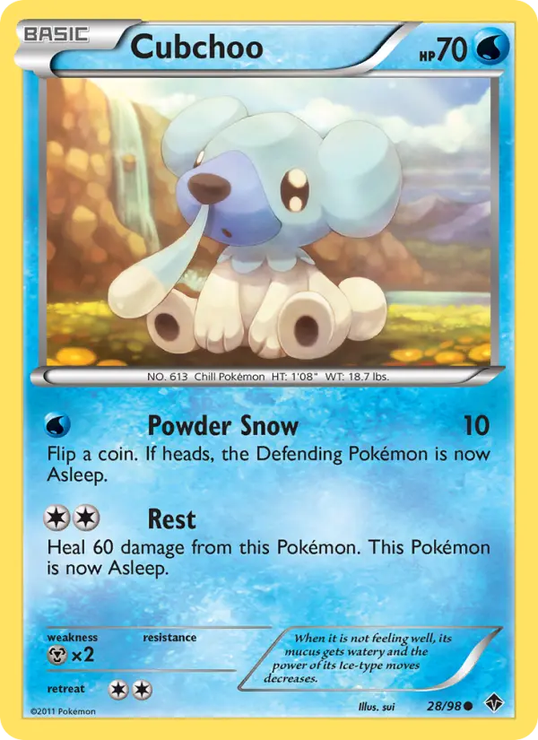 Cubchoo 28 Emerging Powers Pokesingles