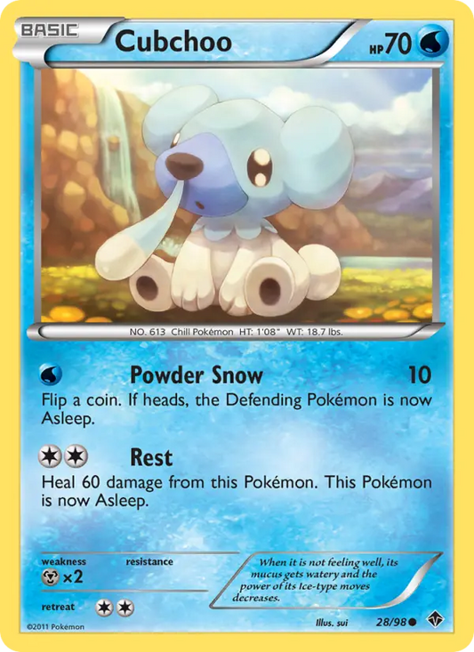 Cubchoo 28 Emerging Powers Pokesingles