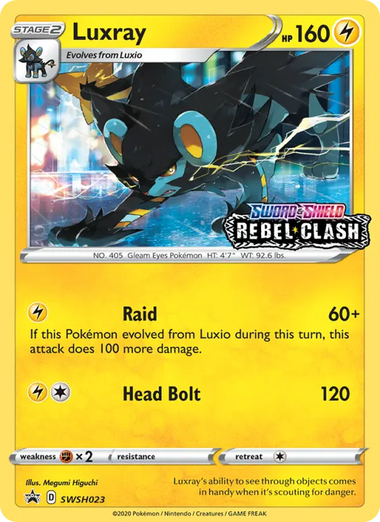 Luxray SWSH023 SWSH Black Star Promos Pokesingles