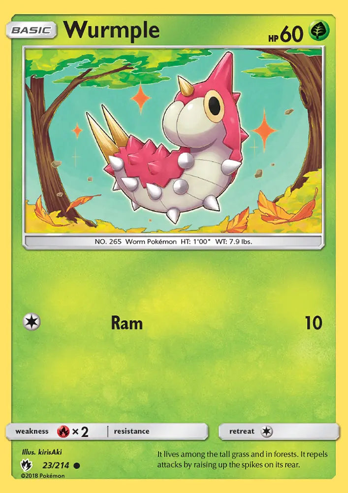 Wurmple 23 Lost Thunder Pokesingles