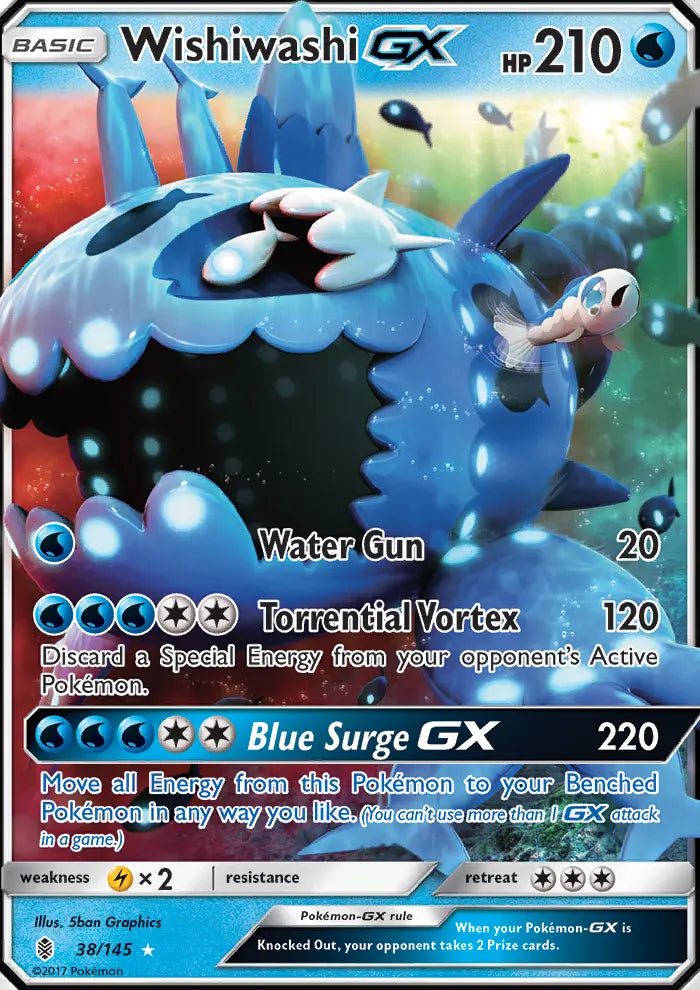 Wishiwashi GX 38 Guardians Rising Pokesingles
