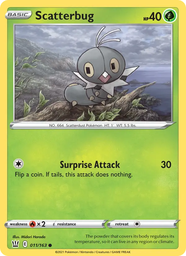 Scatterbug 11 Battle Styles Pokesingles