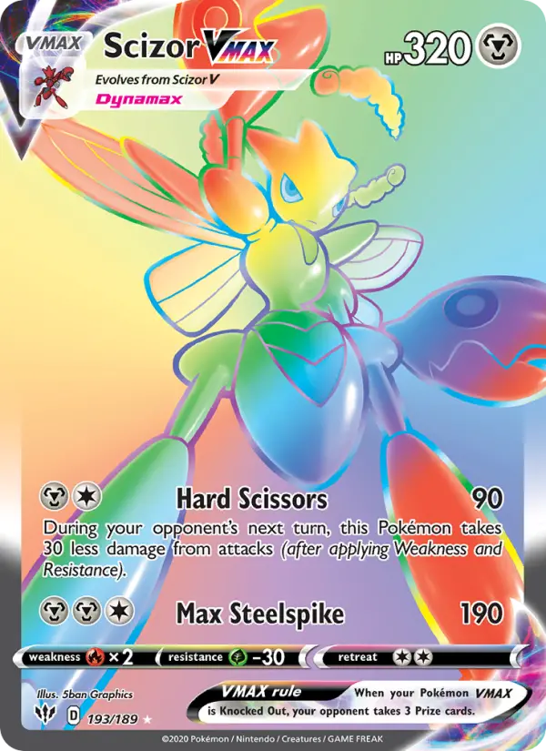 Scizor VMAX 193 Darkness Ablaze Pokesingles