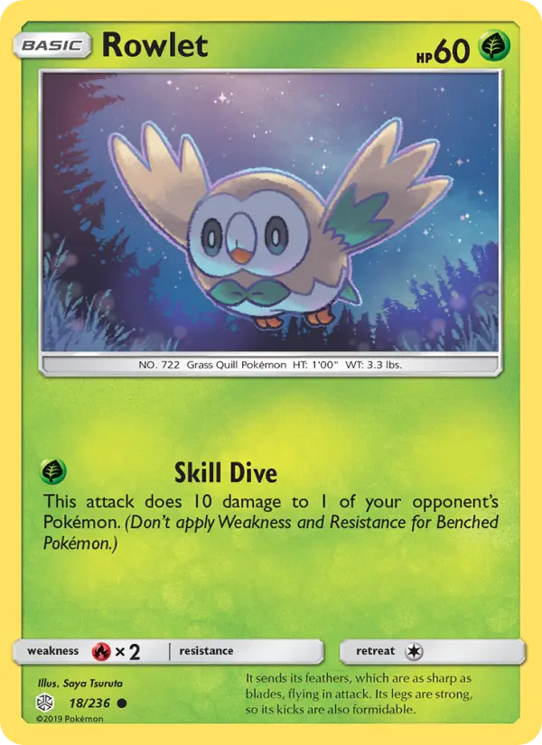 Rowlet 18 Cosmic Eclipse Pokesingles