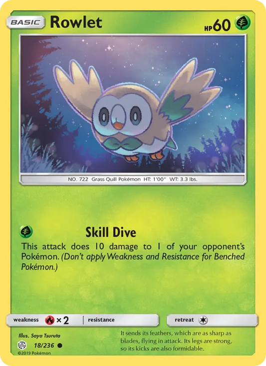 Rowlet 18 Cosmic Eclipse Pokesingles
