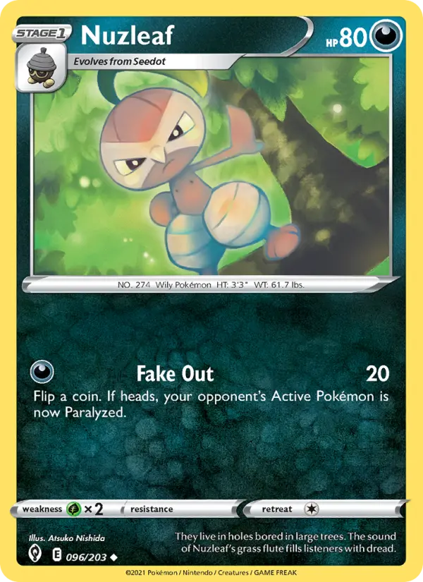 Nuzleaf 96 Evolving Skies Pokesingles