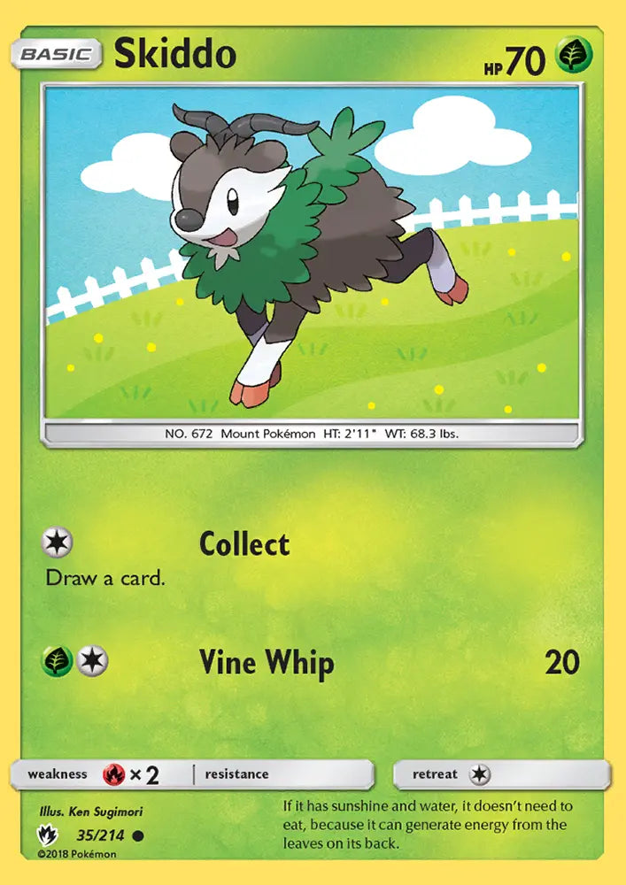 Skiddo 35 Lost Thunder Pokesingles