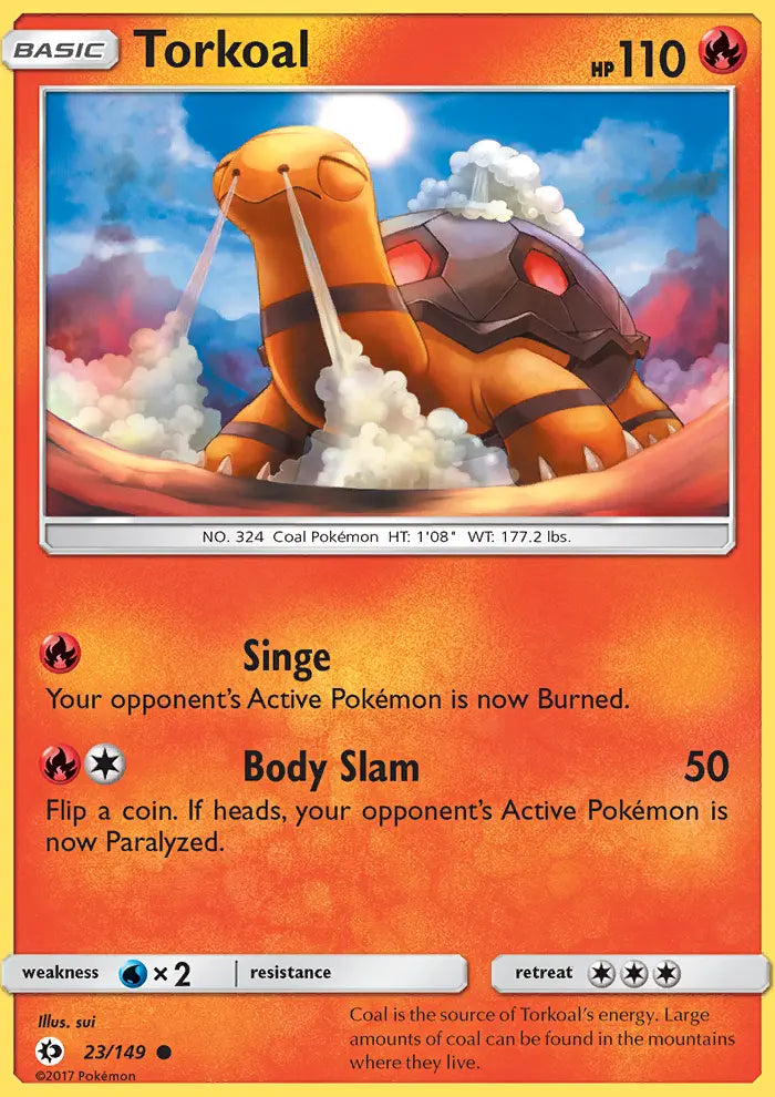 Torkoal 23 Sun & Moon Pokesingles