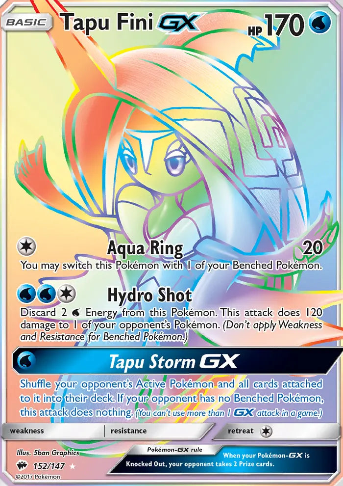 Tapu Fini GX 152 Burning Shadows Pokesingles