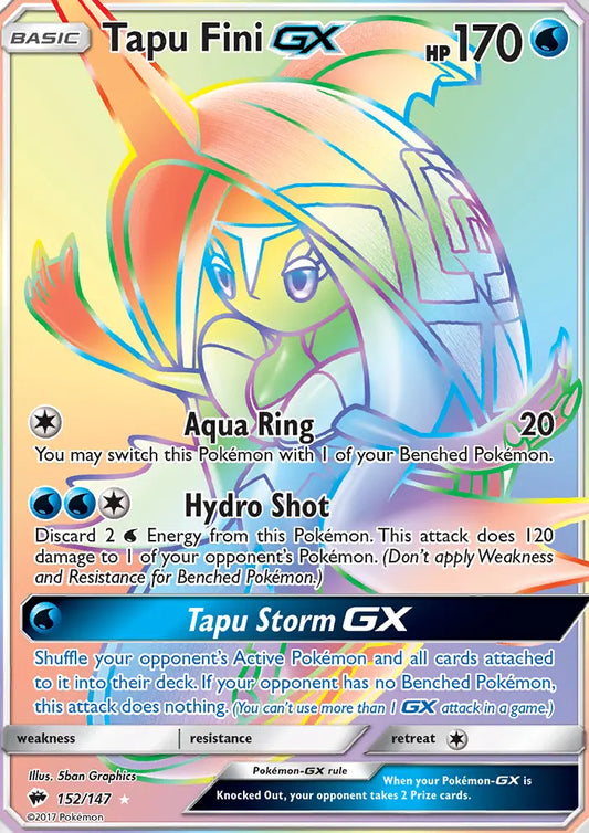 Tapu Fini GX 152 Burning Shadows Pokesingles