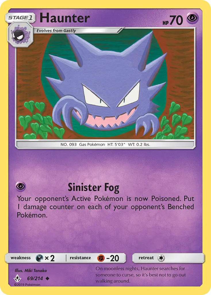 Haunter 69 Unbroken Bonds Pokesingles