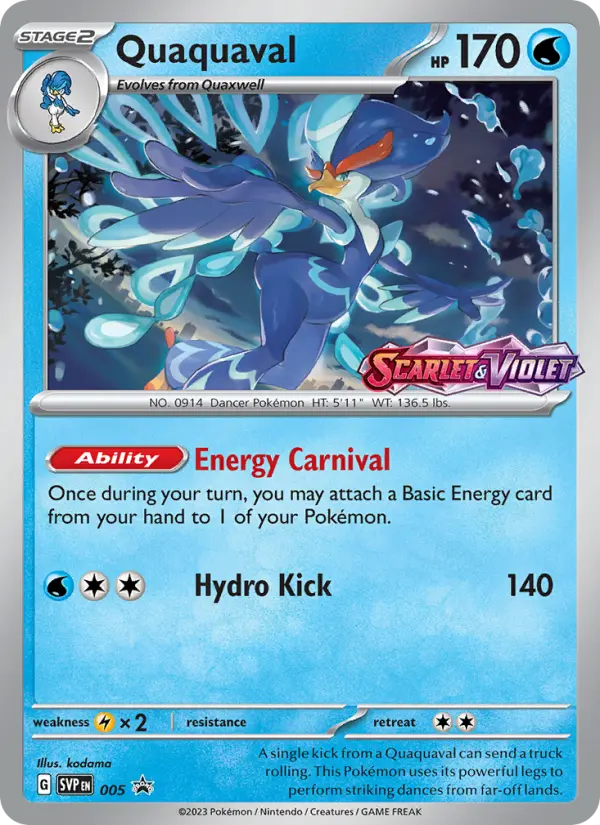 Quaquaval 5 SVP Black Star Promos Pokesingles