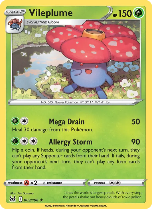 Vileplume 3 Lost Origin Pokesingles