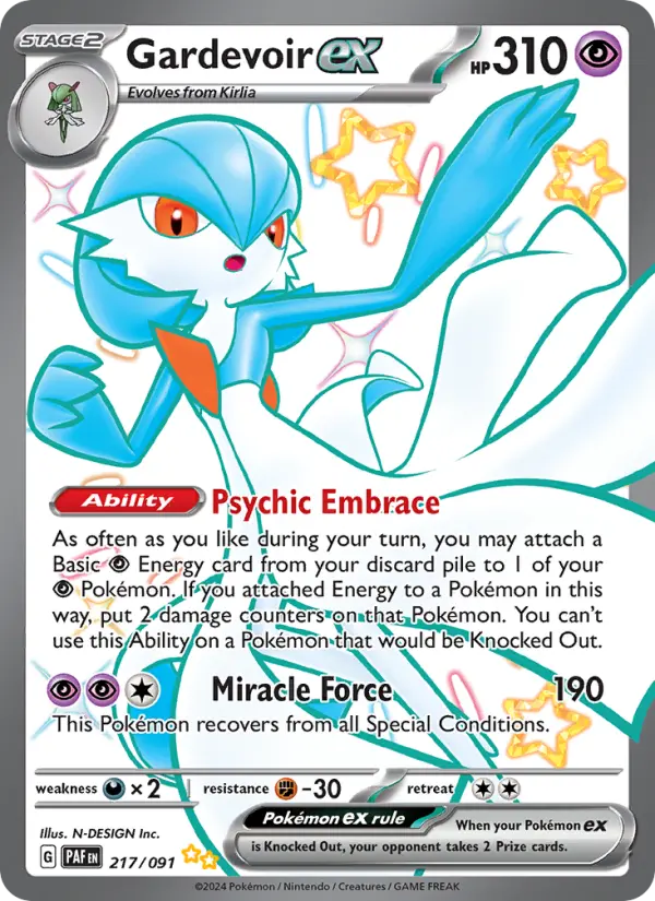 Gardevoir ex 217 Paldean Fates Pokesingles