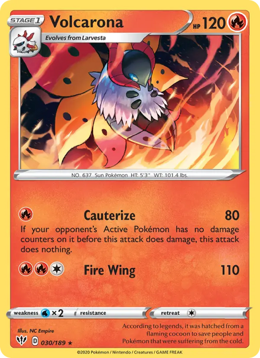 Volcarona 30 Darkness Ablaze Pokesingles