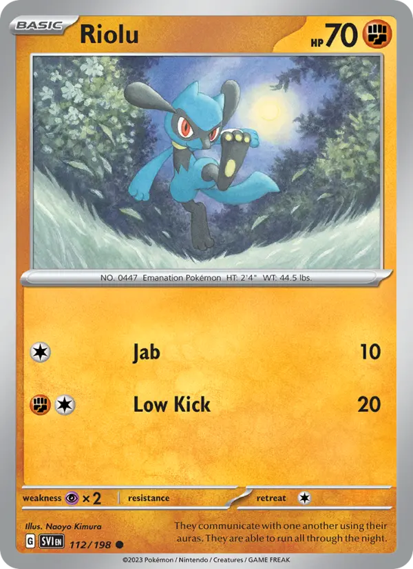 Riolu 112 Scarlet & Violet Pokesingles