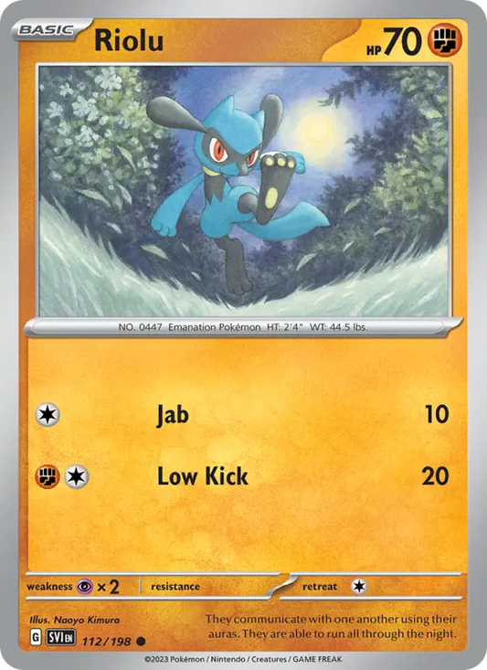 Riolu 112 Scarlet & Violet Pokesingles